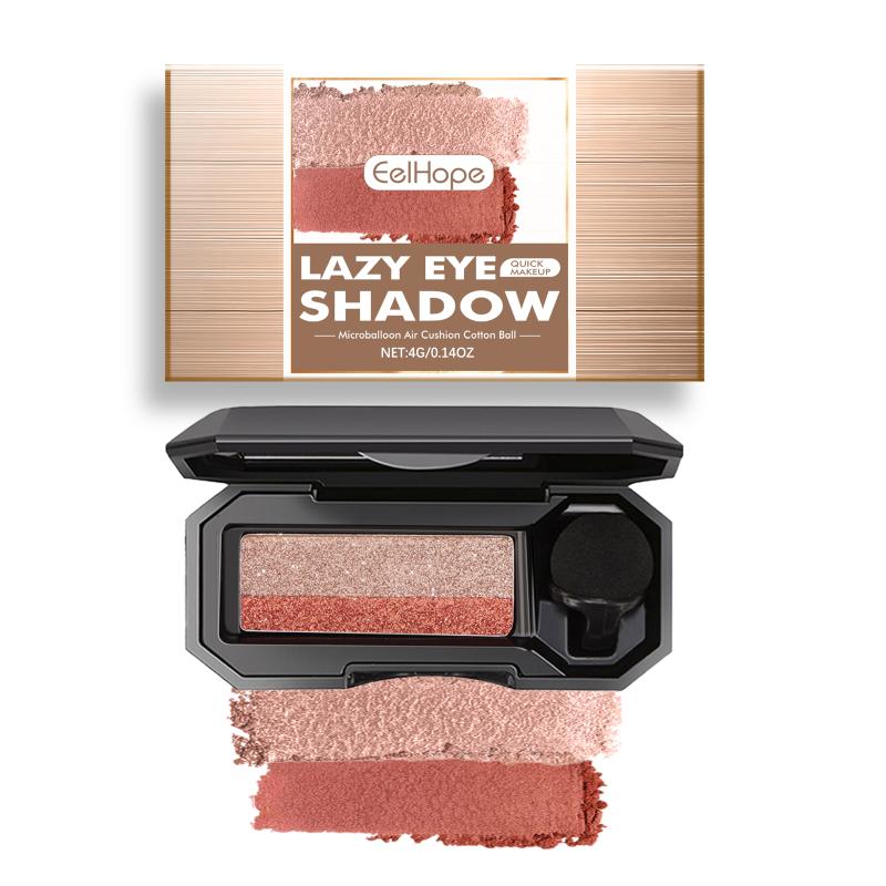 Double Color Eyeshadow With Small Mushroom Head Eye Shadow Brush Women Waterproof Two-Color Eye Makeup Cosmetics