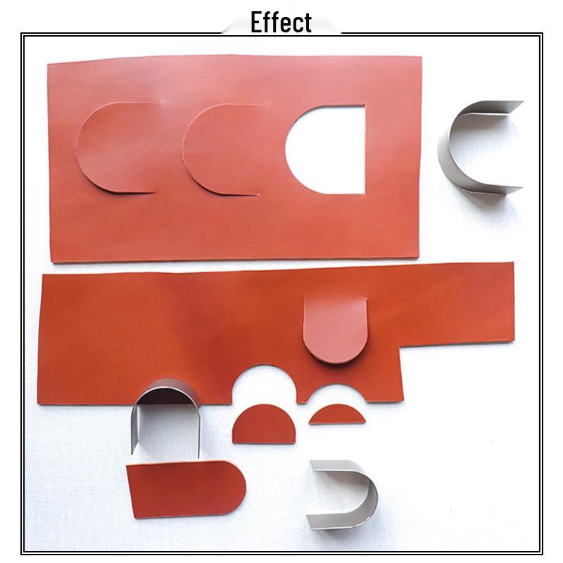U-Shaped & C-Shaped Leather Belt Tail Punch Die-Cutting Tool for DIY Watch Strap & Leather Goods