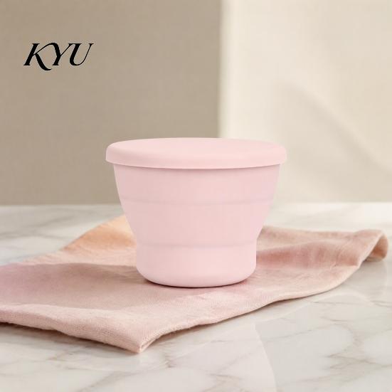 Gym Fitness Accessory Bottle Collapsible Travel Cup with Lid, 170ml Foldable Silicone Drinking for Camping Hiking Food Grade Tumbler And Outdoor