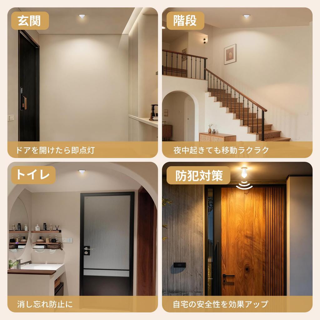 LED Light Bulb, Equivalent To a 60W Incandescent Bulb, with Motion Sensor, E26 Base, Warm White Light, 806 Lumens, 7W, Automatic Onoff,