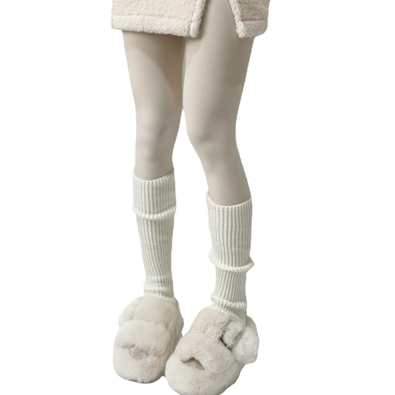 Unisex Knitted Boots Socks Soft Crochet Long Stockings Toeless Leg Warmers for Dance Knee for Protection Foot Cover