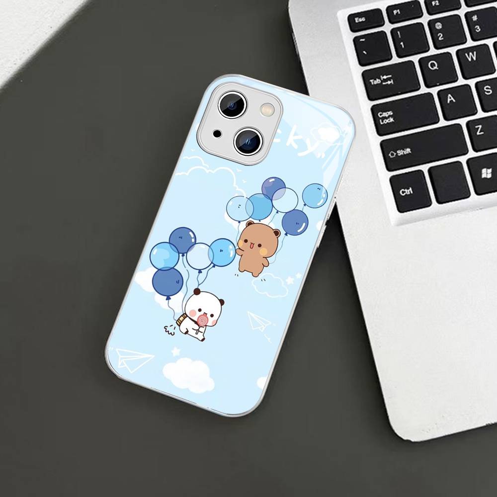 BuBu And DuDu Tempered Glass For Iphone 14 13 12 11 Pro Mini XS MAX 14Plus X XS XR Cover