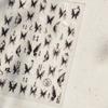 Luxury Black French Curve 5D Nail Art Sticker Asymmetric Artistic Lines Broken Pattern Fragments Self Adhesive Manicure Decal