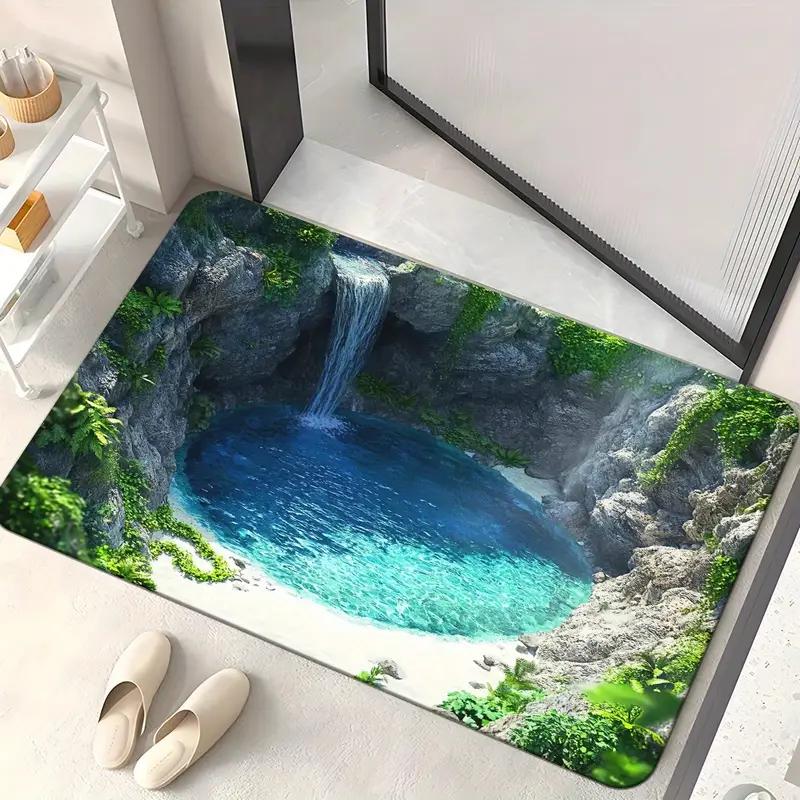 

3D Глубокий Коврик для Двери Напольный Коврик Ковер для Прихожей Кухни Противоскользящий Хэллоуин Домашний Декор Аксессуар Подарок на Хэллоуин 40x60cm