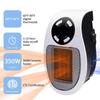 Portable Electric Heater with Remote Control Fast Heating Mini Radiator Plug-in Wall for Room Office Desk