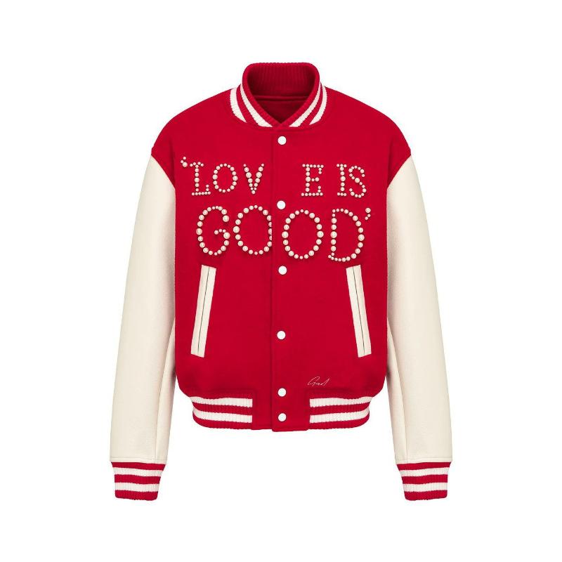 

Европейские и американские осенне-зимние ретро контрастные цвета повседневные свободные трендовые мужские и женские бейсбольные куртки XL красный