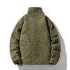 Casual Down Jacket for Men Retro Thickened Cotton-padded Jacket Couple Stand-up Collar Warm Corduroy Cotton-padded Jacket for Autumn and Winter