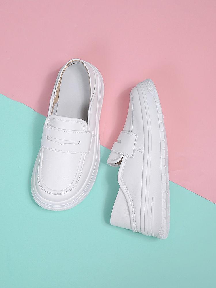 Nurse Shoes Women's Soft Sole Breathable Not Tired Feet Deodorant Non-slip Flat Sole Shoes White Comfortable Medical Shoes White Shoes