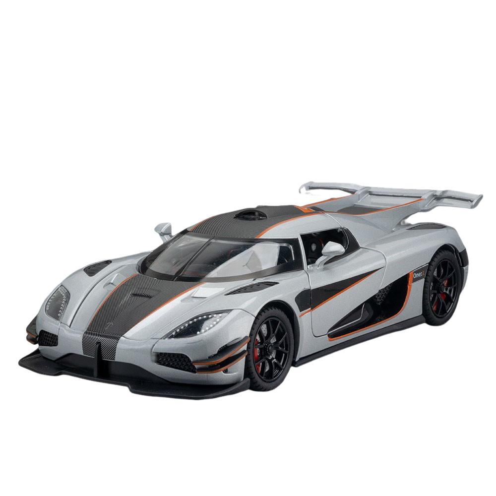 1:24 ONE-1 Miniature Toys Cars Alloy Diecast Models Pull Back Vehicles 4 Doors Opened Sports Car Toddler Toys For Kids Gifts