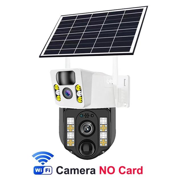 4K 8MP Dual Lens Solar 4G Solar Cameras Wifi Outdoor Camera Wireless Battery Low Powered IP Camara PIR Motion CCTV Video Surveillence