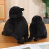 Soft Fabric Realistic Crow Plush Toy Black Color Gothic Crow Stuffed Toy Bird Soft Doll  Home Decor
