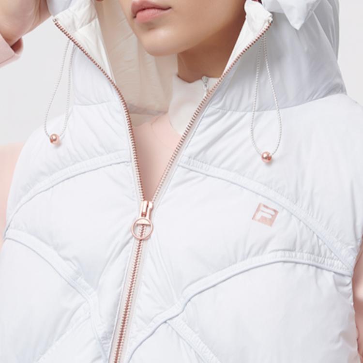 New FILA Athletics Down Vest Women's Raw White A11W141908F-WT