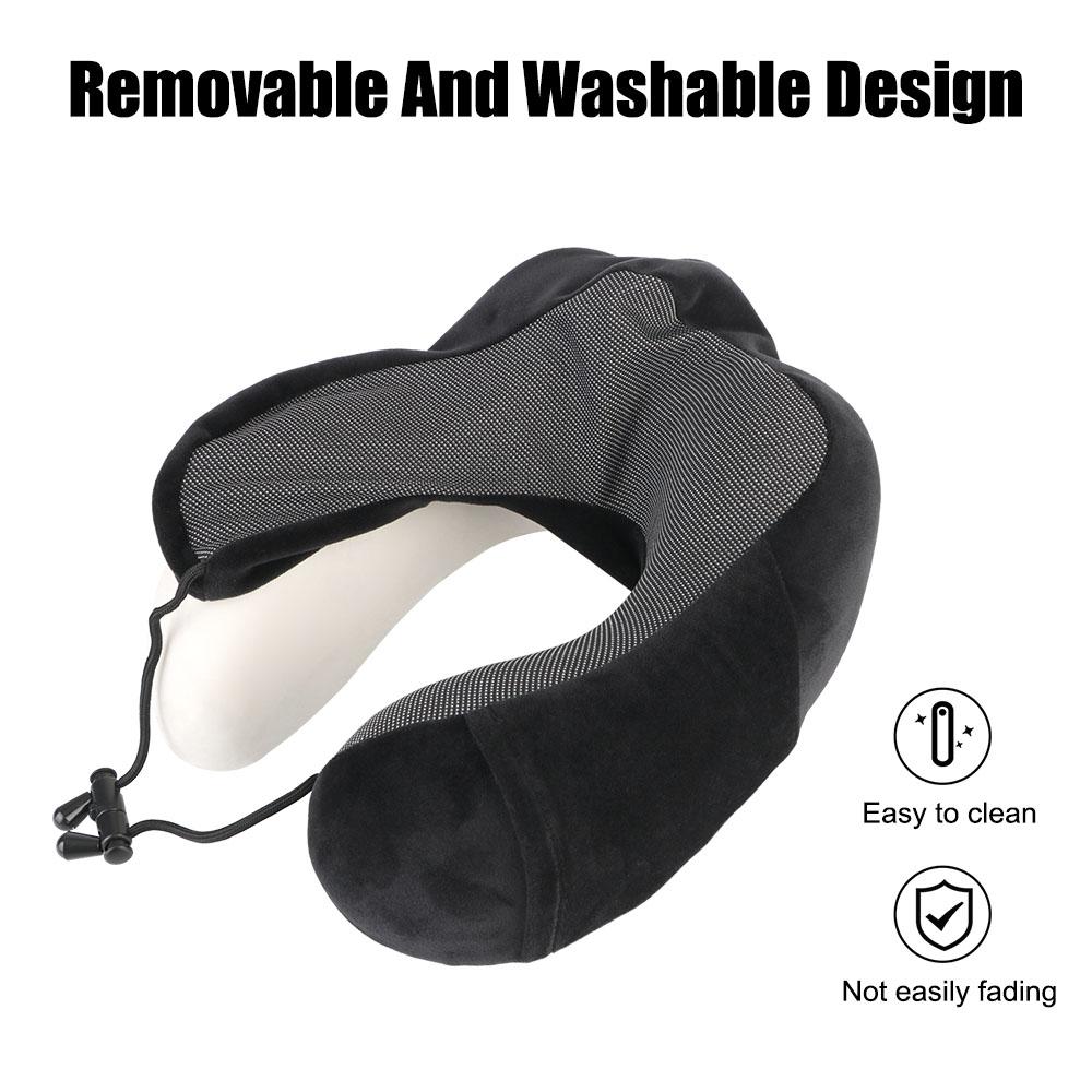 U Shaped Soft Travel Pillow Memory Foam Neck Cushion Neck Cervical Airplane Pillow Travel Healthcare