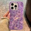 Luxury Leopard Purple Pattern Phone Case for Iphone 17 Air 16 15 14 13 11 12 Pro Max 7 8 Plus X XS XR SE 2022 2020 16e Cover