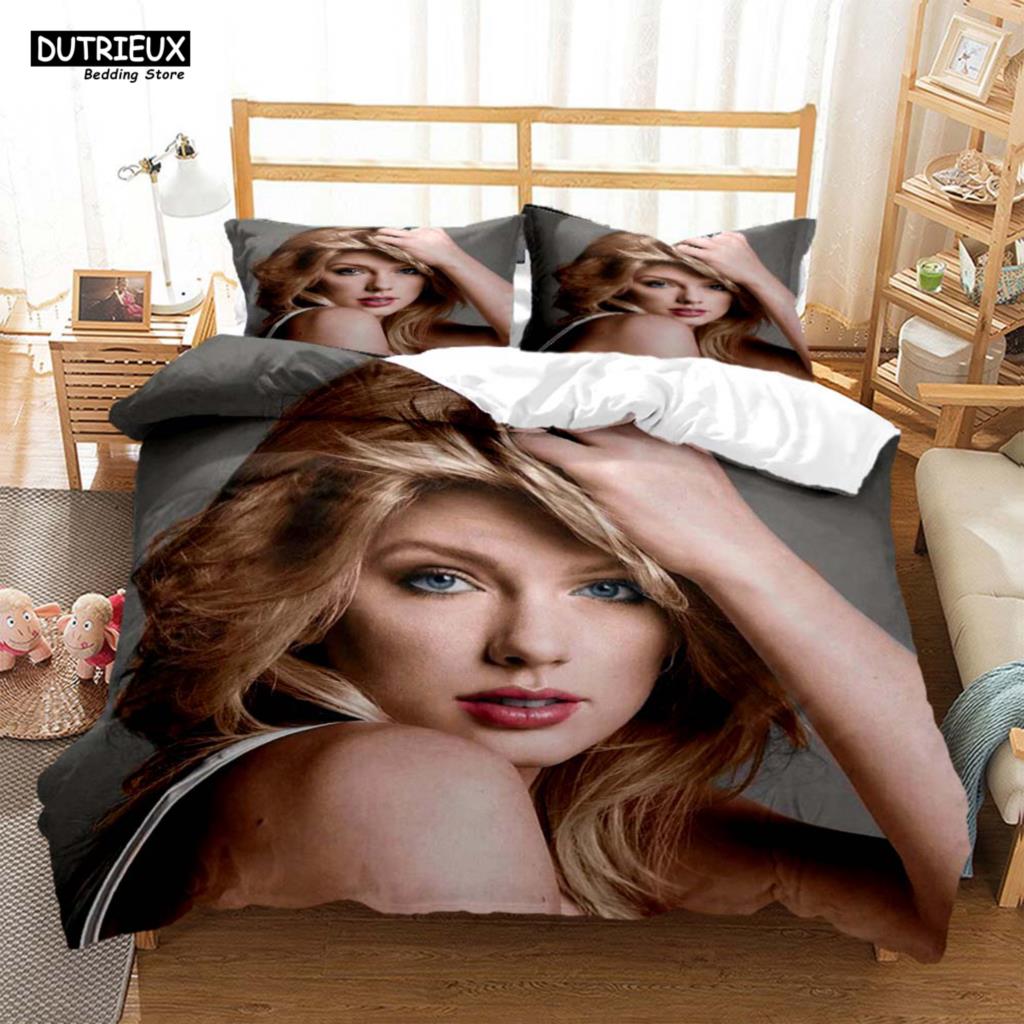 Top Stream Sängerin Taylor Modische Bedruckte Bettwäsche Decke Bettwäsche-Sets Anpassbares Bettwäsche-Set King-Size Bettwäsche-Set