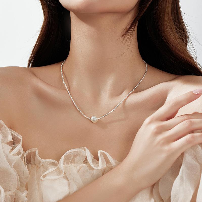 Pearl Bracelet Women's High End French Instagram Fashion Internet Celebrity Handstring Korean Version Best Friend Handpiece S925 Sterling Silver