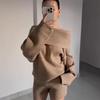 2025 Autumn Lazy Style One-Shoulder Sweater and Loose Shorts for Women