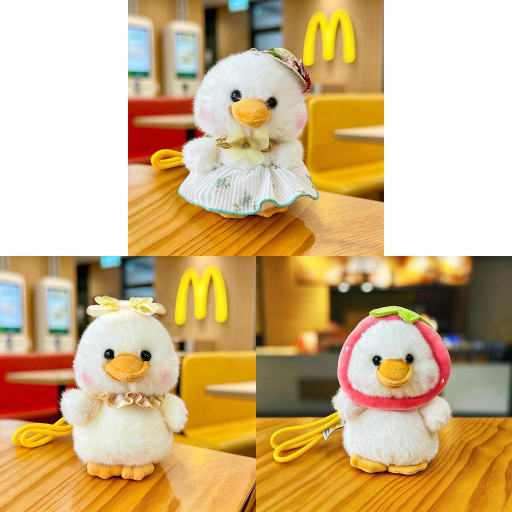 Duck Stuffed Animal With Summer Hat For Birthday Gift And Collection