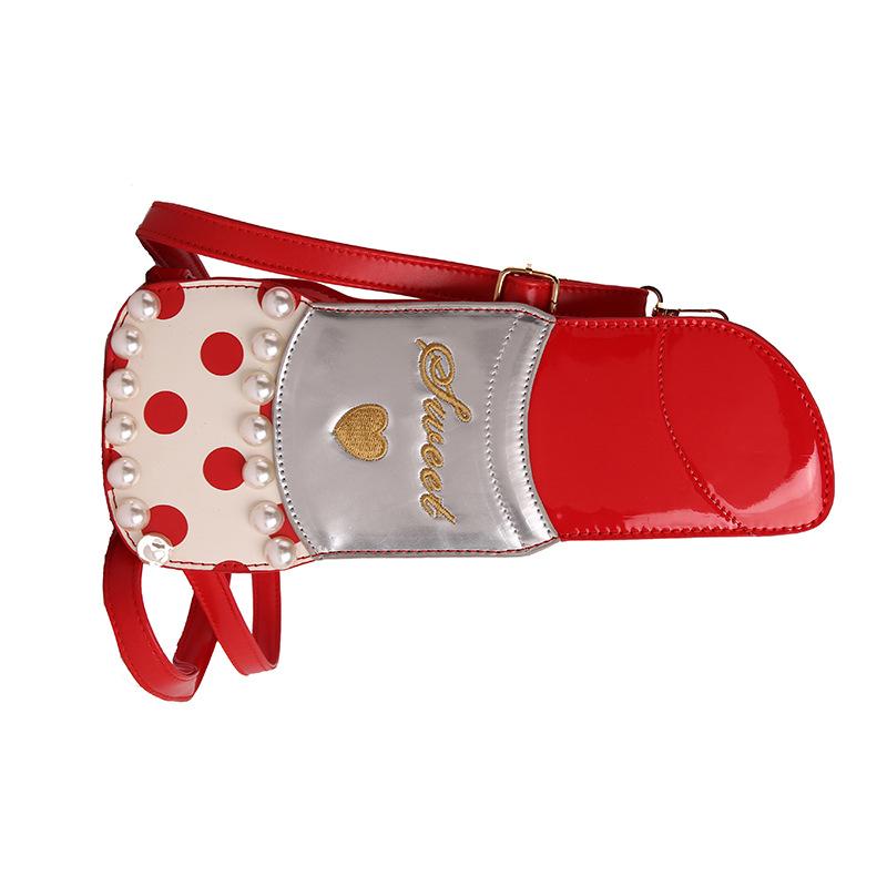 

Personalized creative mouth red envelope 2025 new Mori sweet girl versatile shoulder bag women s crossbody small square bag pu червоний