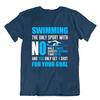 Swimming Goal Tee Fitness Shirts Fresh Elegant Sports Tshirt