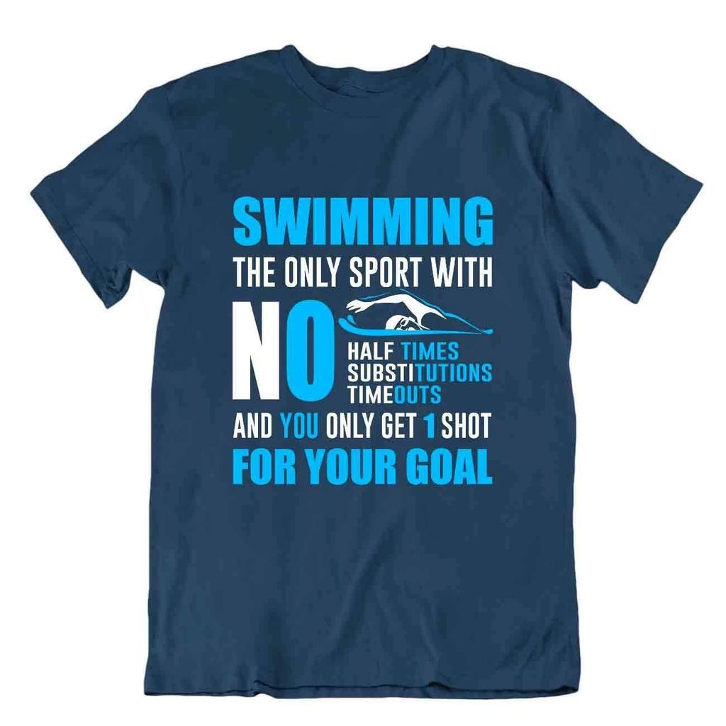 Swimming Goal Tee Fitness Shirts Fresh Elegant Sports Tshirt