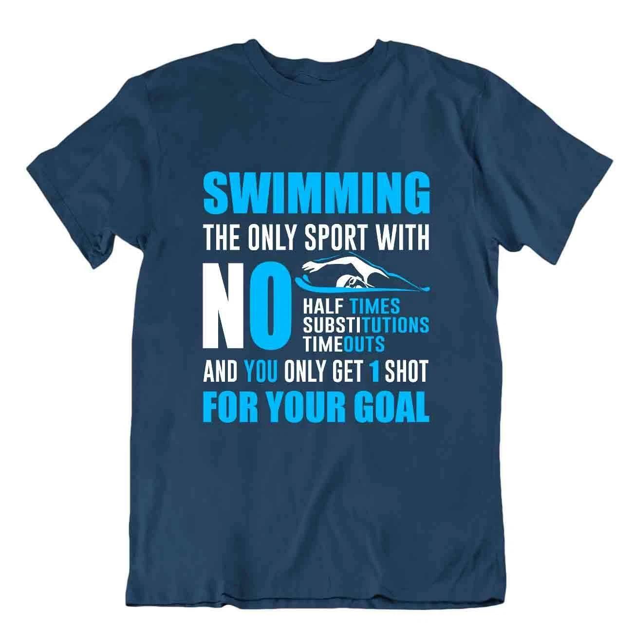 Swimming Goal Tee Fitness Shirts Fresh Elegant Sports Tshirt 2XL