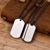 Herren Dog Tag Halsketten Wasserdicht Edelstahl Quadratischer Anhänger Halsketten Coole Punk Hämmerte Halsbänder Geschenk Schmuck