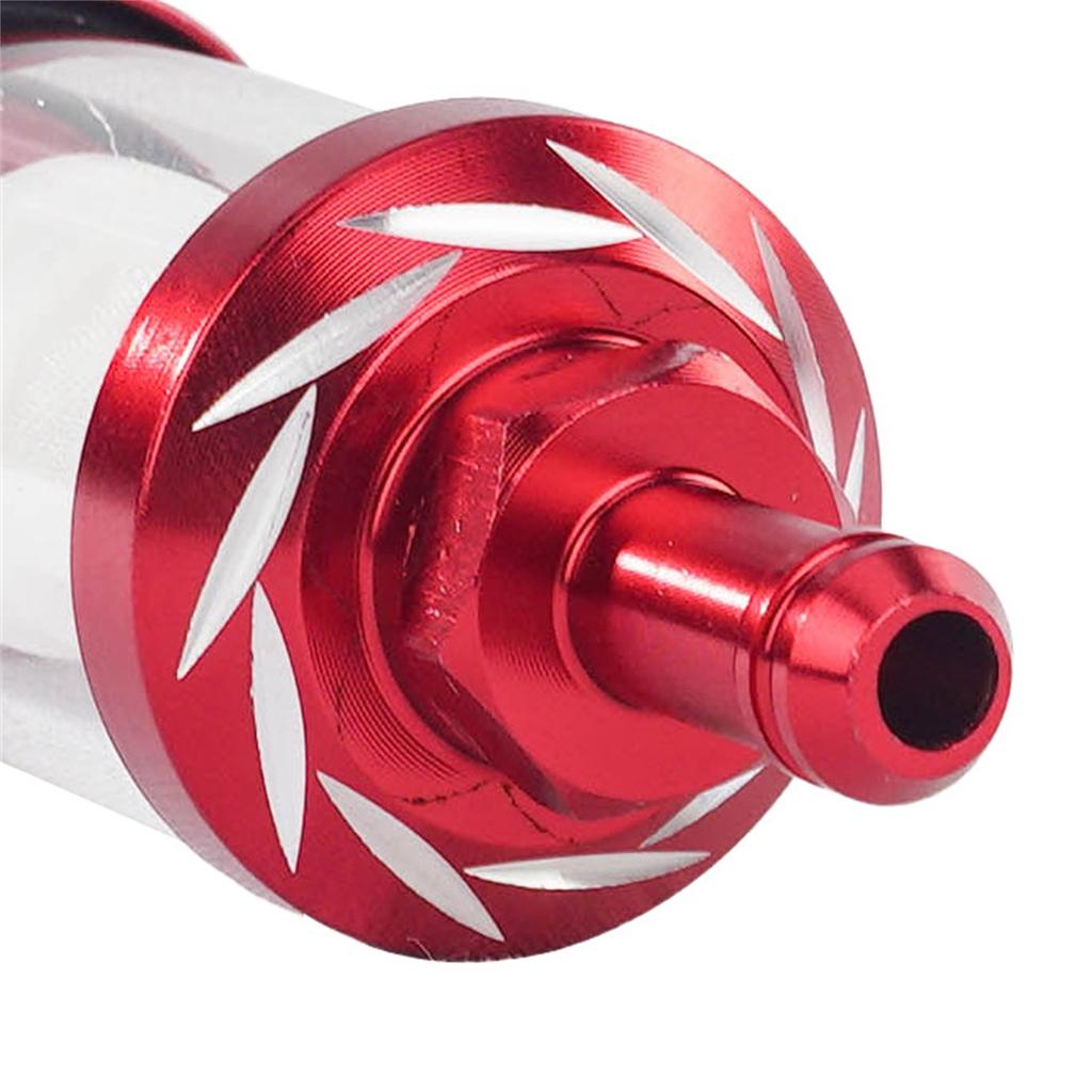 Universal Motorcycle Fuel Filter - High  Aluminum Glass Fuel Cleaner For Motorbike, Scooter, ATV, Dirt Bike - Multiple Colors Available