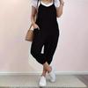 Autumn 2026 Solid Color Pocket Suspenders Jumpsuit Women's Overalls