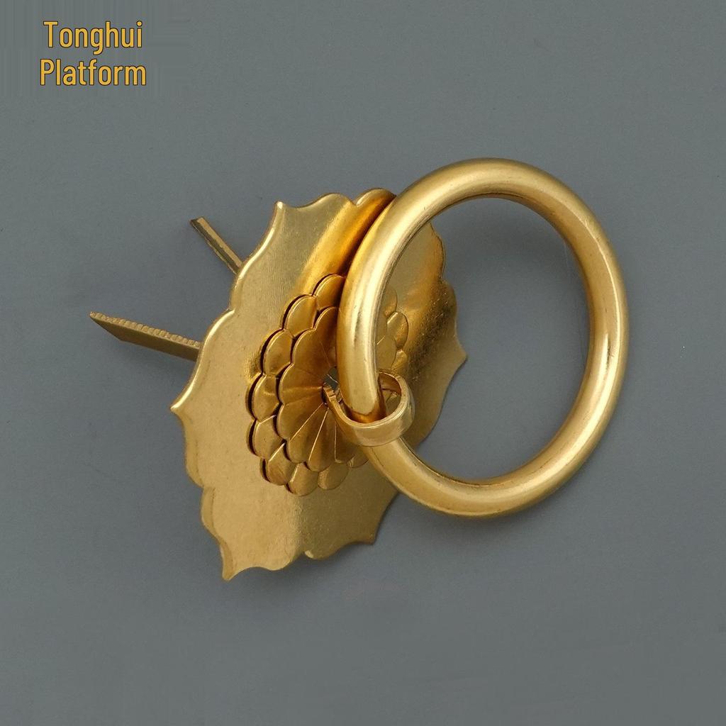 Antique Style Pure Copper Hexagonal Handle for Cabinets & Drawers - Retro Chinese Hardware Accessory