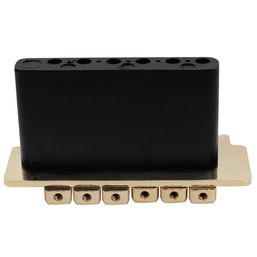 Musiclily Wilkinson WVS50K String Pitch 10.8mm 2-Point Tremolo Bridge Lock Saddle Steel Block for Squier Strat Electric Guitar Gold