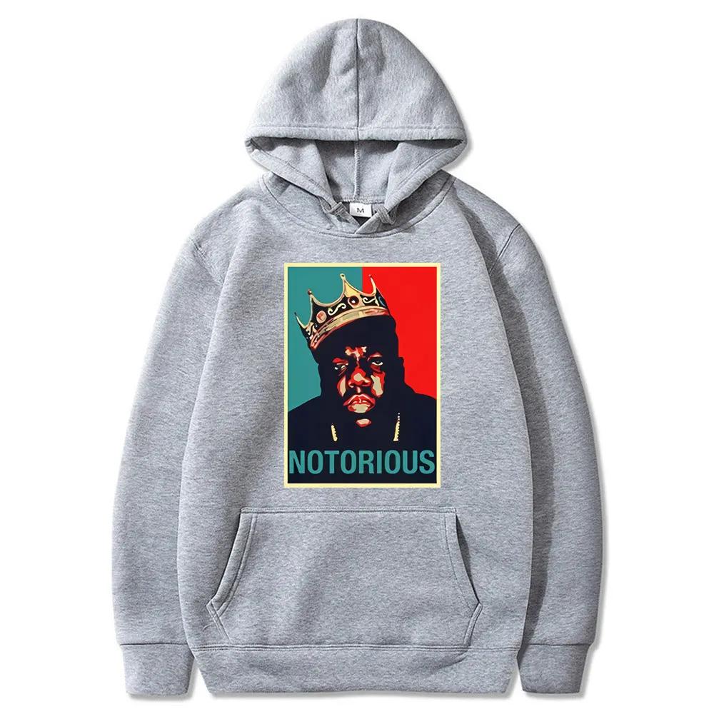 R.I.P Notorious Big Print Hoodies Herren Schwarzer Hoody Sweatshirt Hiphop Rock Biggie Smalls Notorious B.I.G. Kapuzenpullover Harajuku männlich