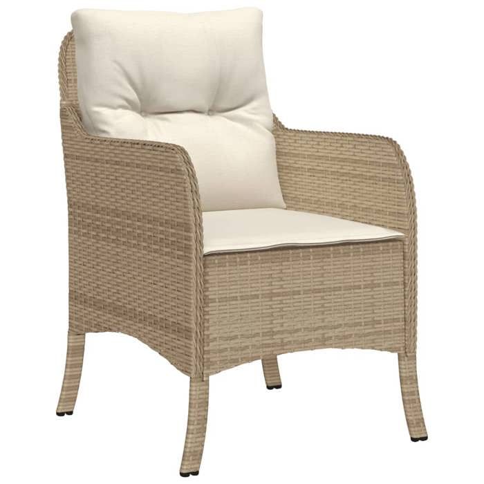 VidaXL Ensemble à Manger de Jardin avec Coussins 5 pcs, Chaises et Table de Patio, Meubles de Terrasse, Moderne, Beige 3211972