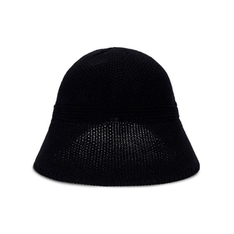 VARZAR VZ Studded Logo Summer Knit Bonnet Hat in Black