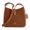 Hadley 25 Metallic Logo Suede Shoulder Bag Women Shoulder Bag Brown CW004-IMXAF