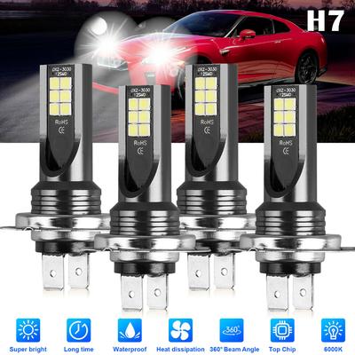 LED Anti-fog Light H8 H11 9005 9006 H4 H7 3030 12SMD Lights, Headlights 12 Lights