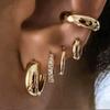 iF ME 5pcs Gold Color Zircon Ear Clip Earrings Set For Women New C Ear Cuff Non-Piercing Ear Ear Clip Set Trend Jewelry Gifts