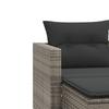 Vidaxl 2-Osobowa Sofa Ogrodowa Z Podnóżkami, Szara, Polirattan