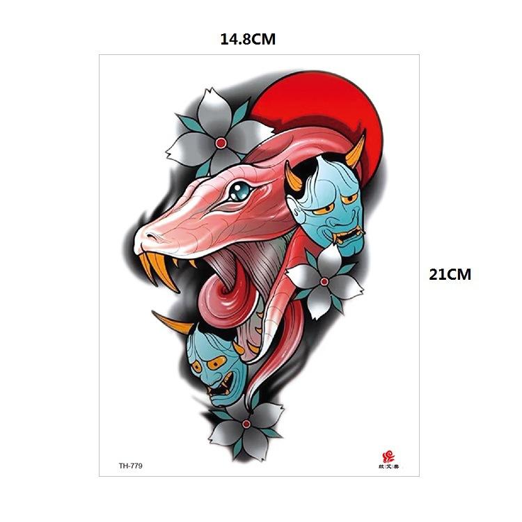 Vzor zvířete tygr vlk květina paže polovina paže vodní transfer vodotětná tetovací samolepka simulační tetování