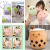 Adorable Bubble Tea Boba Cup Plush Pillow Cushion For Cozy Softness In 4 Sizes