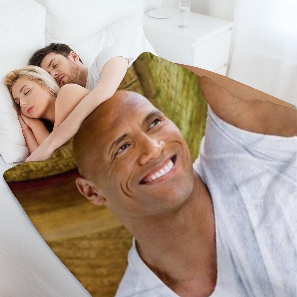 dwayne johnson Throw Blanket Thermal Decorative Sofas Luxury Designer Furry Blankets