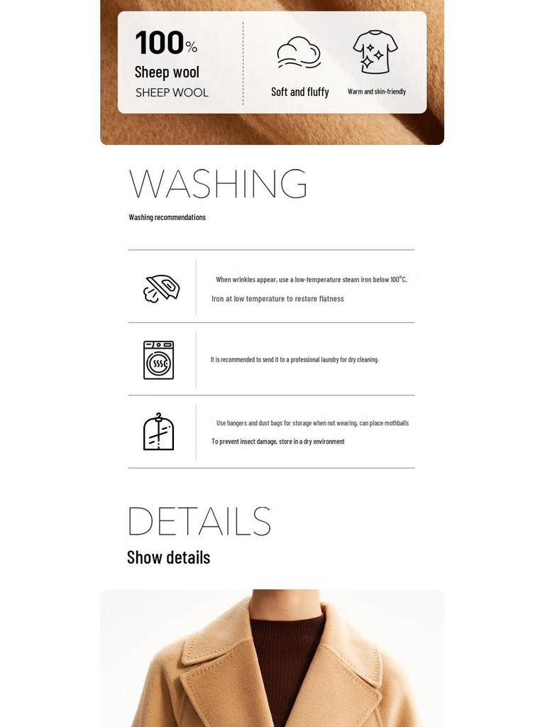 VEROMODA Women's Wool Blend Mid-Length Coat