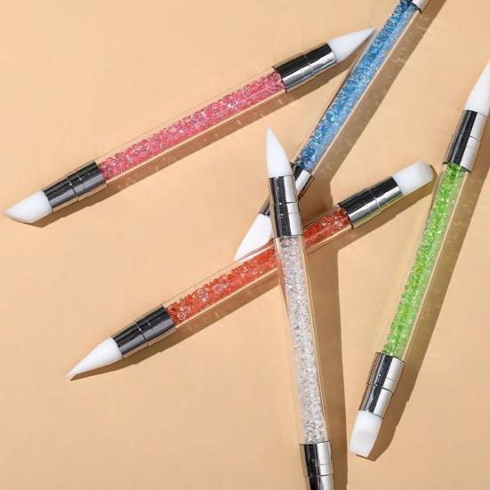 5Pcs/Set Double-Ended Nail Art Pen Professional Silicone Tip Nail Design Pen Nail Women Girls DIY Manicure Art Dotting Painting Tools