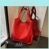 Elegant Solid Color Pu Inner Pocket Comfortable Double Straps Women Bags Travel