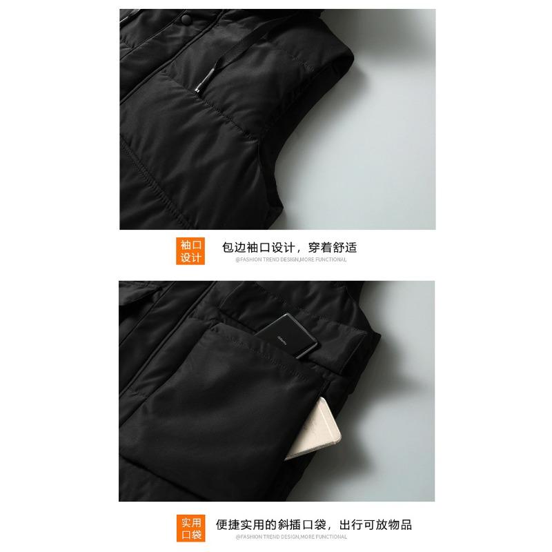 Plus Size Thick Sleeveless Vest Waistcoat Outerwear For Big Men