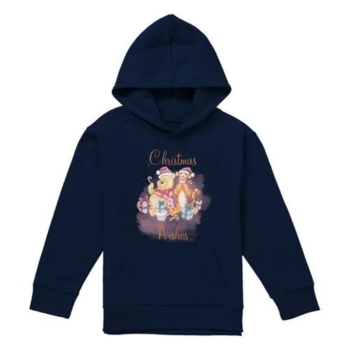 Winnie the Pooh Childrens/Kids Christmas Wishes Hoodie