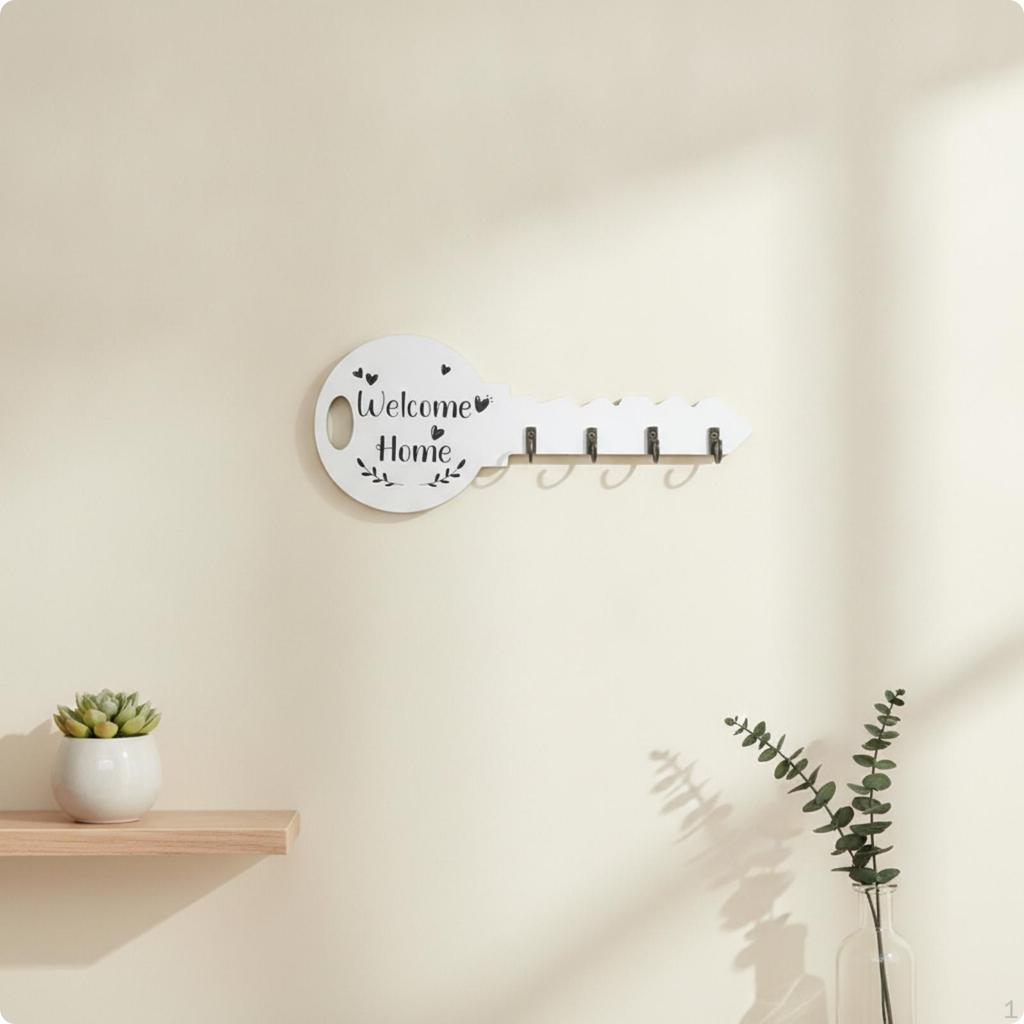 Wandmontierter Schlüsselhalter Dekorative Wand Rustikaler Organizer für Eingangsbereich, Flur, Foyer
