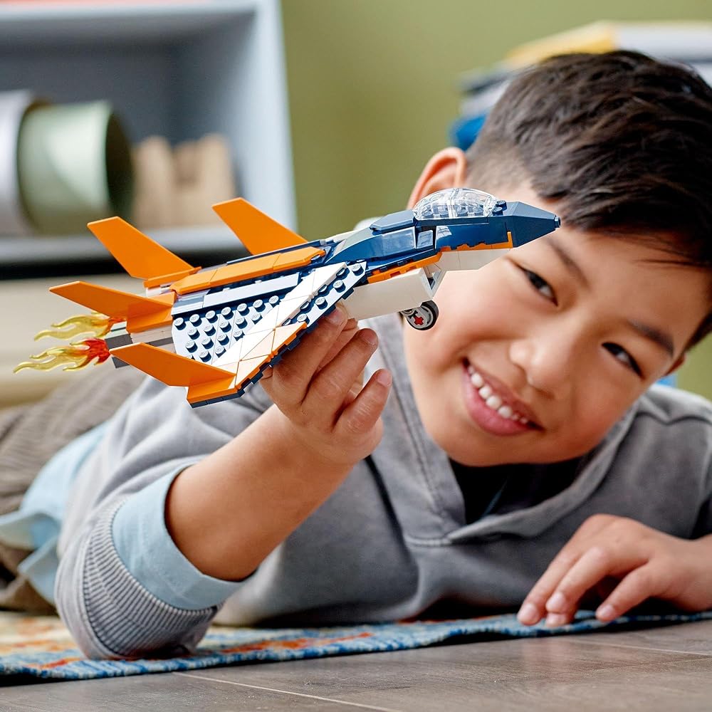 LEGO Creator Expert Supersonic Jet Toy Building Set for Kids Ages 7-9, Vehicle Model 31126