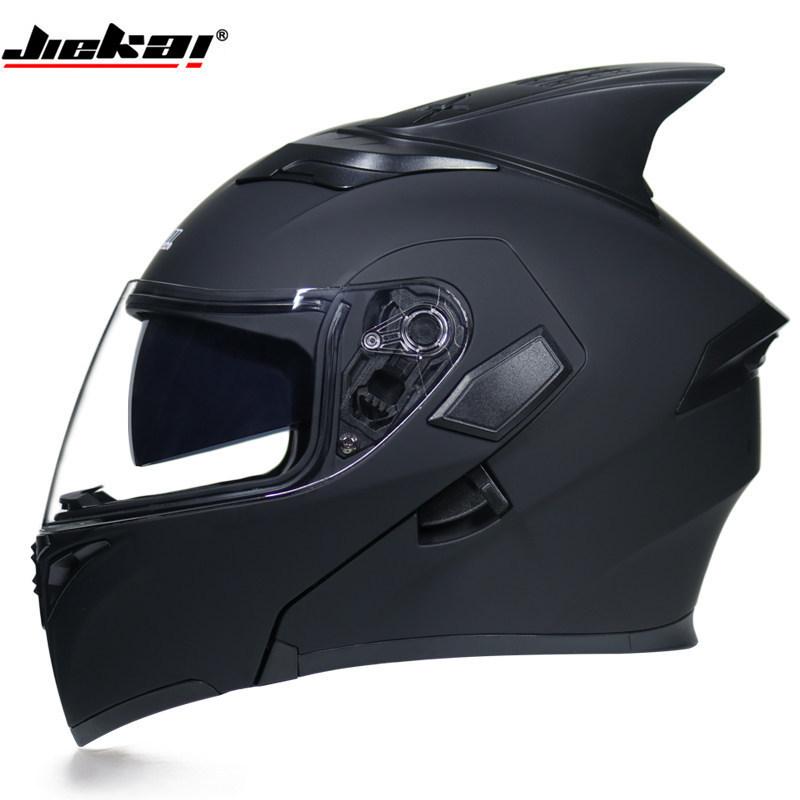 JIEKAI Jiekai Motorcycle Helmet for Men and Women, Dual Lens Open-Face Helmet, Semi-Enclosed Motorcycle Riding Helmet S