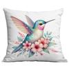 New Vintage Gold-plated Flower Hummingbird Print Pillowcase Home Sofa Cushion Pillowcase